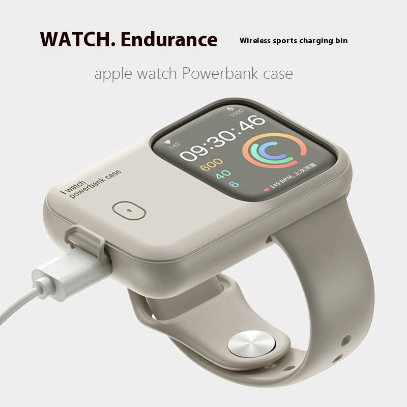 Wireless power bank, portable charger with USB ports, compact design for convenient on-the-go device charging.