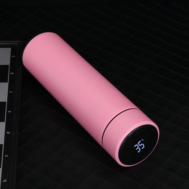 Smart water bottle with sleek design, featuring temperature display and insulated body for refreshing hydration on the go.