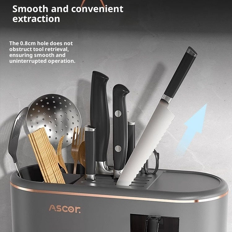 Smart kitchen organizer with multiple compartments, designed to keep cooking essentials neatly stored and easily accessible.