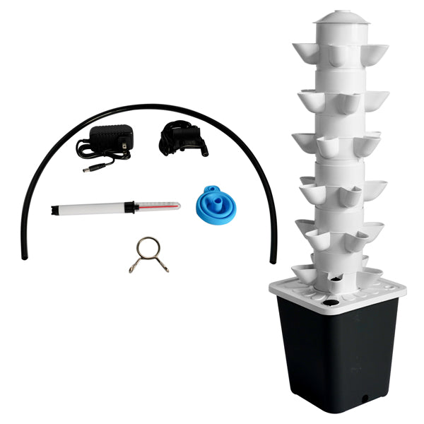 Black 30-plant vertical garden for indoor greenery, featuring a sleek design to enhance home decor with fresh plants.