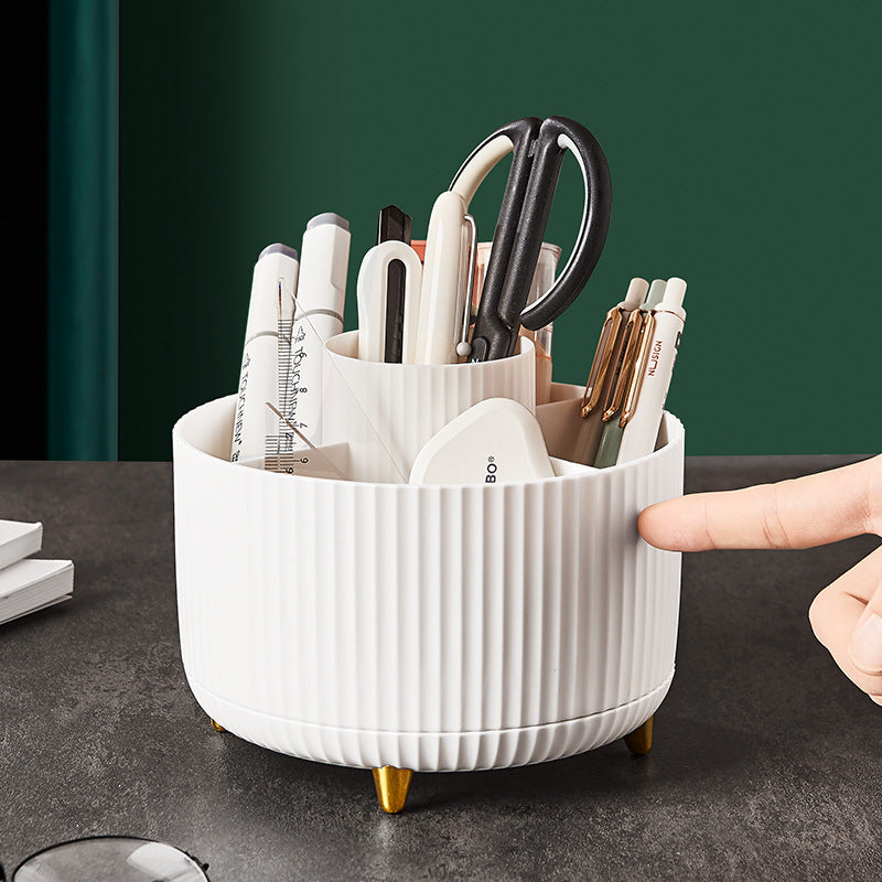 Elegant beauty brush organizer with multiple compartments for neatly storing and protecting your makeup brushes.