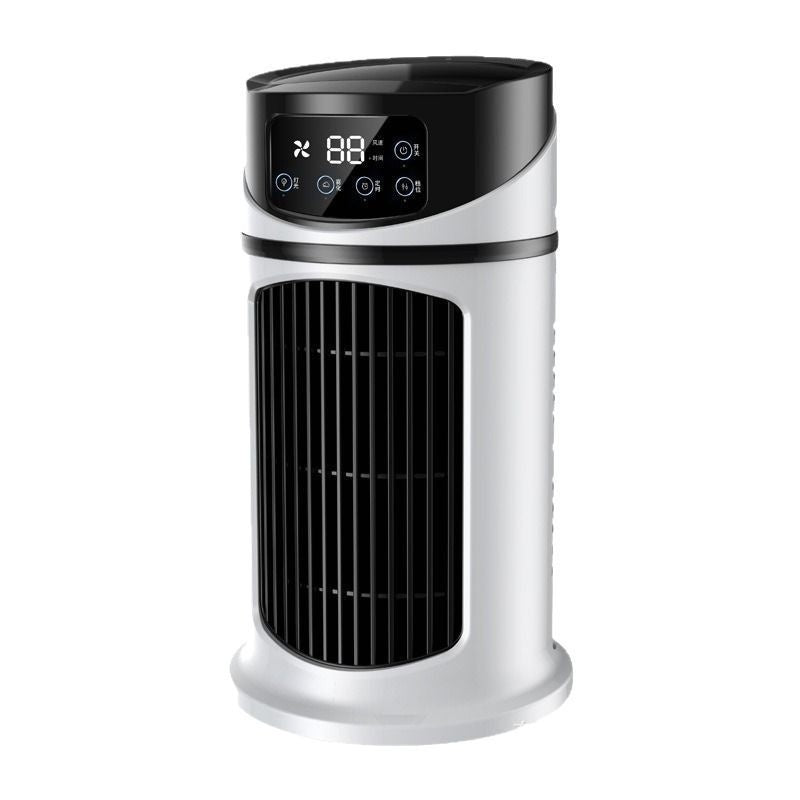Portable mini air cooler, compact design ideal for cooling small spaces at home or in the office.