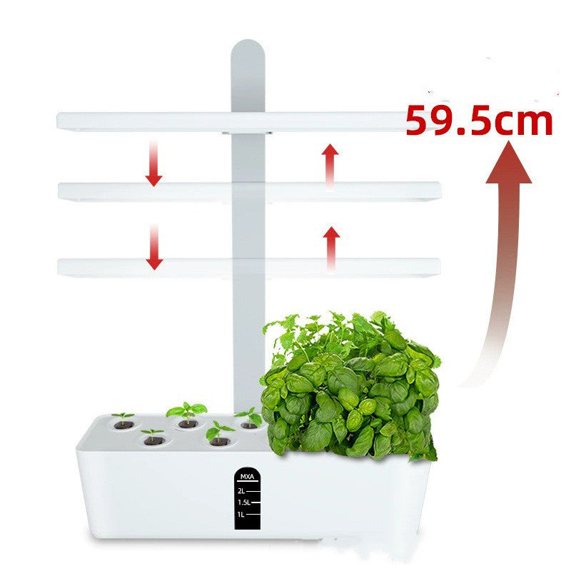 Hydroponic garden planter for soil-free growing, featuring a sleek design for indoor gardening and fresh herbs or vegetables.